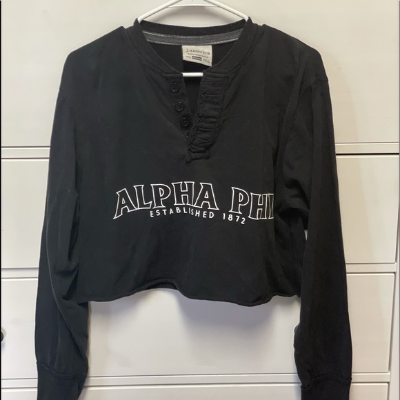 J. America Tops - Alpha Phi Boyfriend Henley Longsleeve